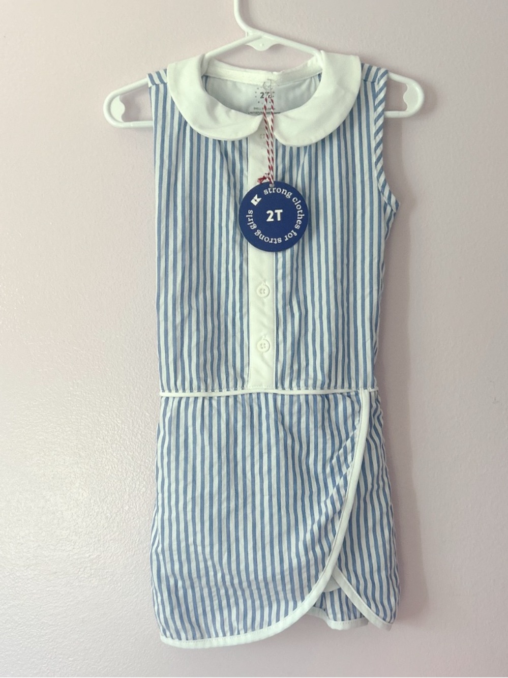NWT Courtside Kids Seersucker Stripe Court Dress Sz 2t